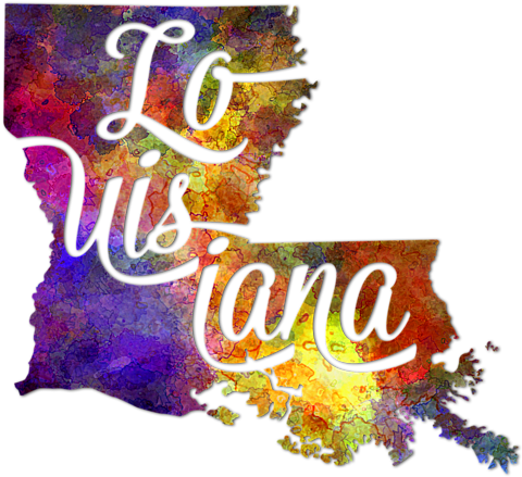 Bleed Area May Not Be Visible - Louisiana U.s. State In Watercolor Text Cut Out Tote (560x700), Png Download