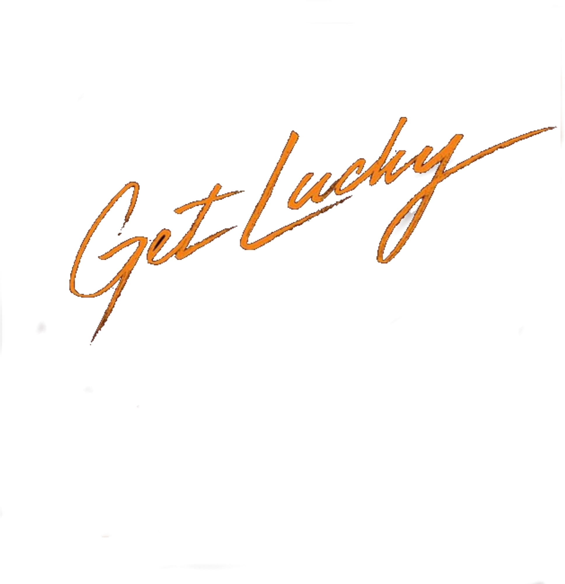 Open - Get Lucky Daft Punk Font (2000x2000), Png Download