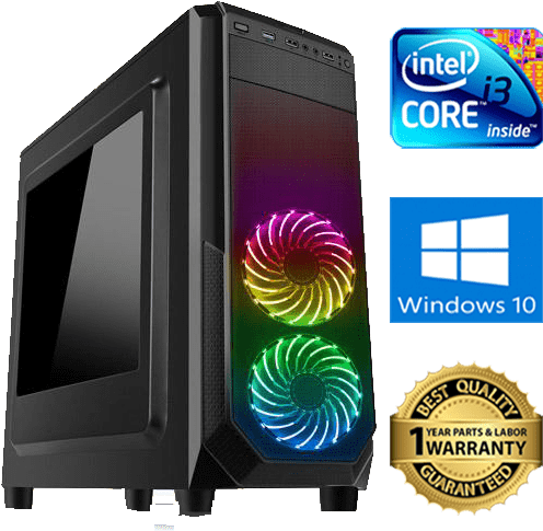 Intel I3 Gaming Pc - Cit Prism Black Rgb (540x490), Png Download
