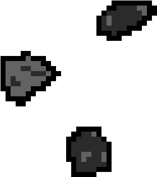 Asteroids - Pixel Art (370x430), Png Download