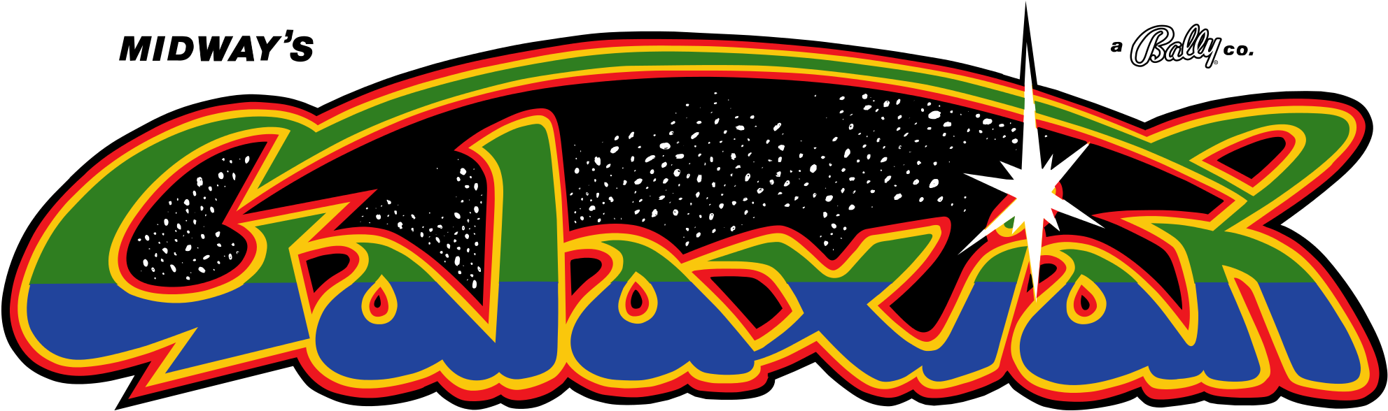 Galaxian Logo (2000x601), Png Download