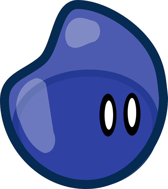 Blue, Cartoon, Button, Display, Jelly, Chatting, Chat - Cartoon Jelly (570x640), Png Download