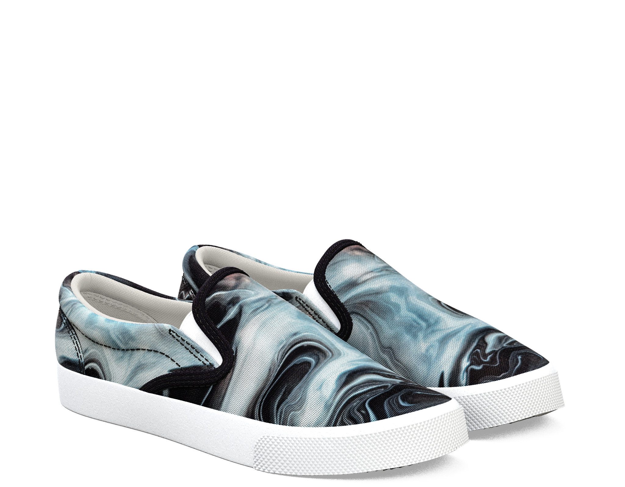 60610 1165 600 Gravityi Galaxyeyes Blue Slipon Front3q - Slip-on Shoe (2048x2048), Png Download