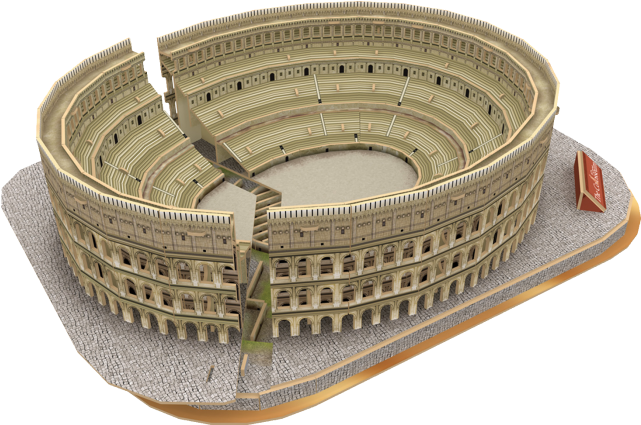 3d Jigsaw Puzzle - Cubicfun Roman Colosseum 3-d Puzzle (640x640), Png Download