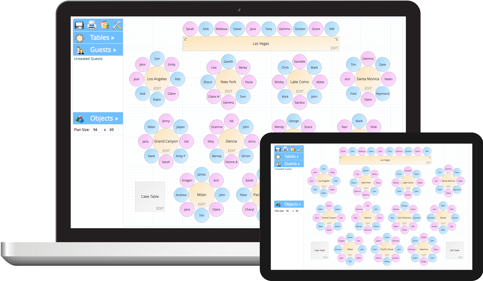 Toptableplanner Laptop Ipad - Computer And Ipad Png (1650x970), Png Download