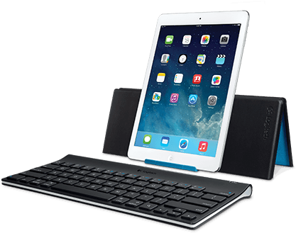 Pimage - Logitech Wireless Bluetooth Keyboard For Ipad 1/2 - (455x500), Png Download