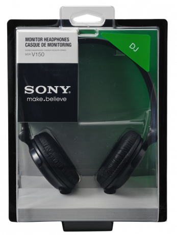Sony Sound Monitoring Dj Headphones Black - Sony Mdr V150 Over-ear Headphones - Black (736x460), Png Download