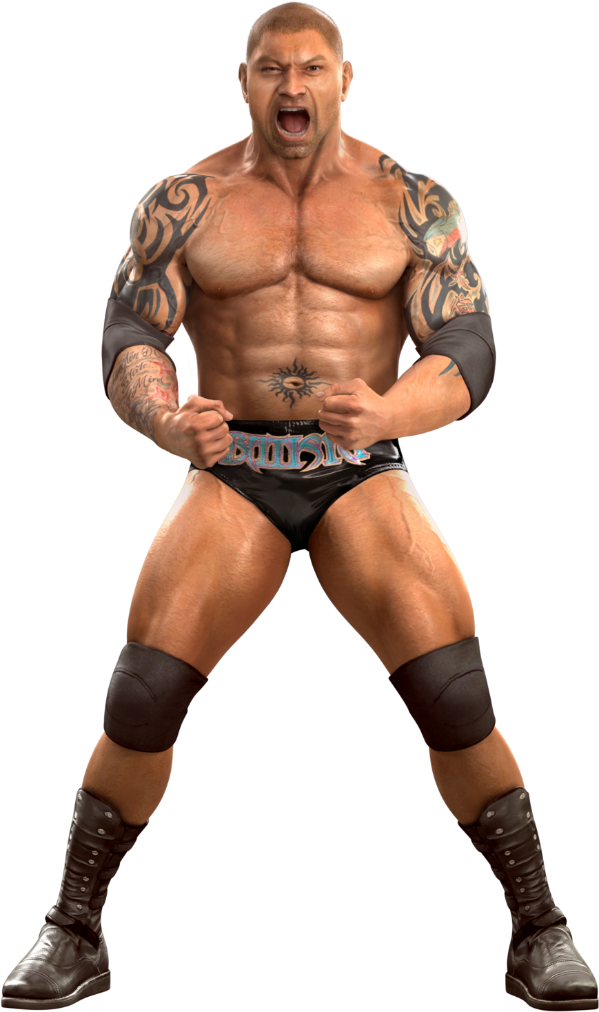 Batista Svr2011 Render - Smackdown Vs Raw 2011 Batista (926x1540), Png Download
