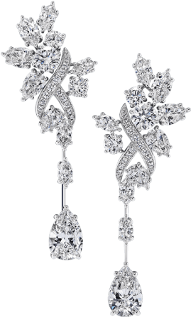 Diamond Earrings Texas - Harry Winston Earring Designs (760x500), Png Download