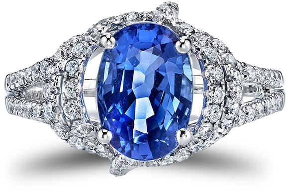 Designerslanding Ring - Lihara And Co 18k White Gold Sapphire (5), Women's, (575x384), Png Download