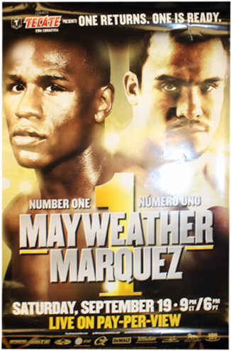 Golden Boy Mayweather Vs - Mayweather Vs Marquez (450x600), Png Download