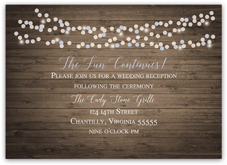 Rustic Barn Wood Pale Blue Wedding Reception Card - Wedding Reception (900x900), Png Download