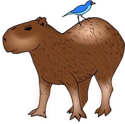Capybara Vertebrate Drawing American Beaver Computer - Chiguiro Png (580x750), Png Download