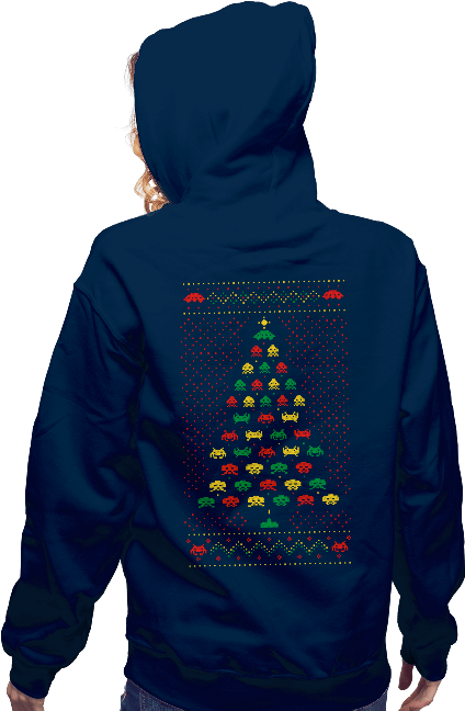 Christmas Invaders - Halloween Ugly Sweater (650x650), Png Download