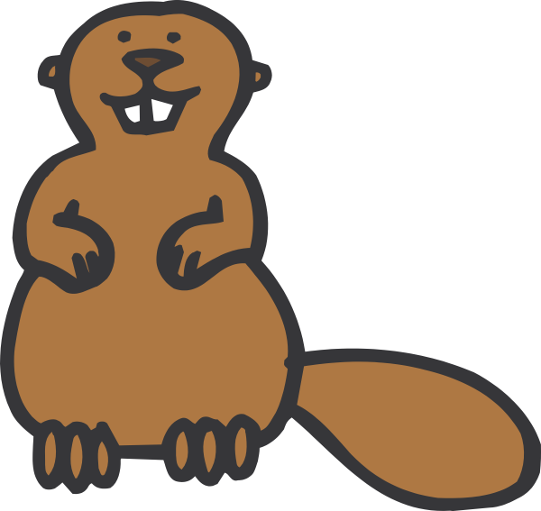 Beaver Blanket - Beaver Cartoon (600x567), Png Download