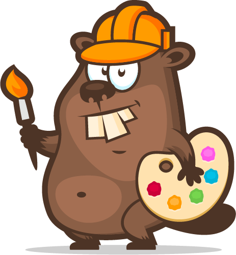 Big Beaver Hero - Cartoon (463x501), Png Download