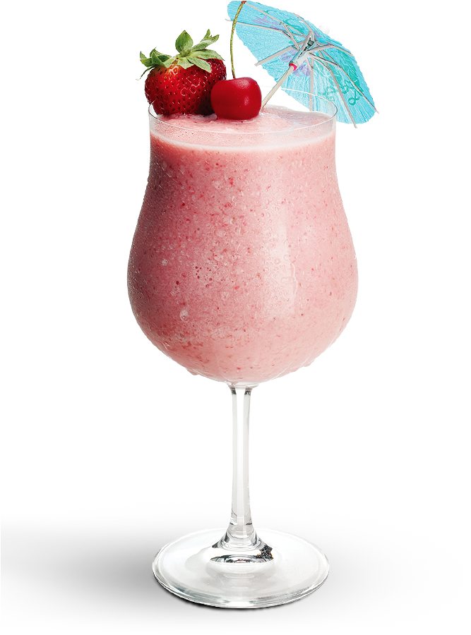 Strawberry Frappachata - Strawberry Juice Glass Png (680x904), Png Download