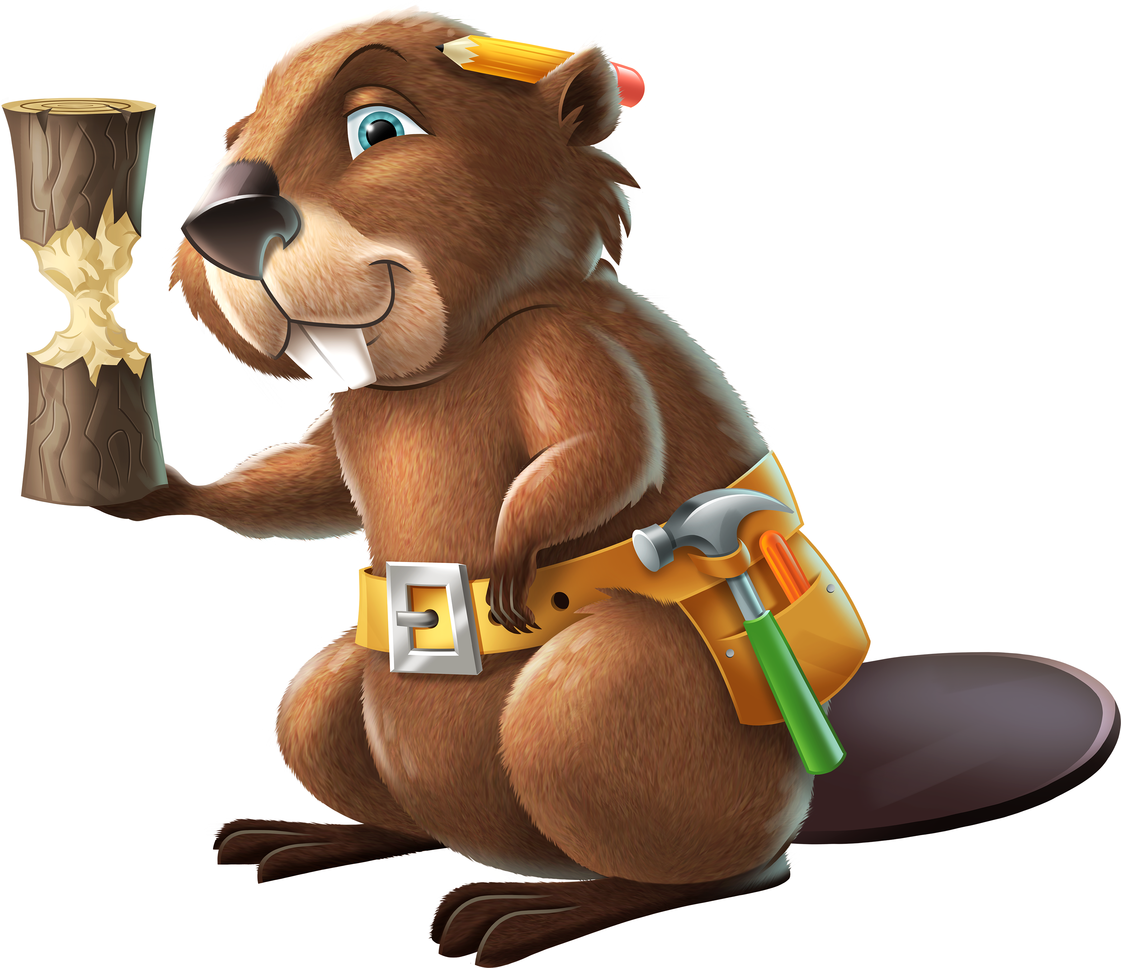 Bucky The Beaver - Time Lab Vbs Animals (3600x3109), Png Download