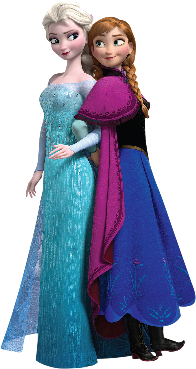 Frozen Disney Anna Elsa01 - Frozen Elsa Ja Anna (760x1436), Png Download