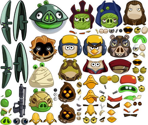 Angry Birds Star Wars Characters Pigs Download - Angry Birds Star Wars 2 Pigs (503x425), Png Download