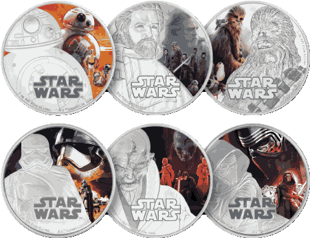 Premium Sets Of 6 Star Wars Characters - Star Wars (500x500), Png Download