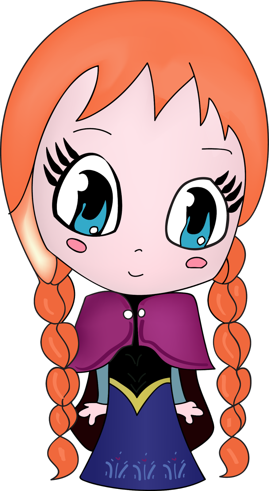 Collection Of Free Anna Drawing Chibi Download On Ubisafe - Drawing (877x1600), Png Download