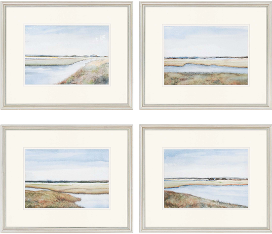 Marshes Pk/4 - Darby Home Co 'marshes Giclee' 4 Piece Framed Painting (550x550), Png Download