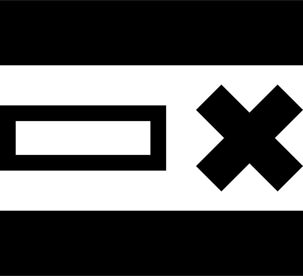 Horizontal Lines And Cross Interface Symbol Comments - Symbol (980x894), Png Download