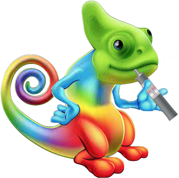 Chameleon, Wild Life, Animal Kingdom, Animal, Zoo, - Chameleon Cartoon (617x640), Png Download
