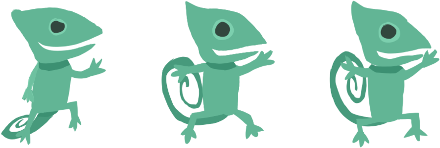 Gecko Clipart Chameleon - Ultimate Chicken Horse Animals (1000x326), Png Download