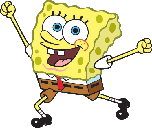 Spongebob Squarepants - Famous French Cartoons Characters (525x443), Png Download