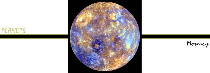 Planets Mercury - Nasa Planet Mercury Color (700x245), Png Download