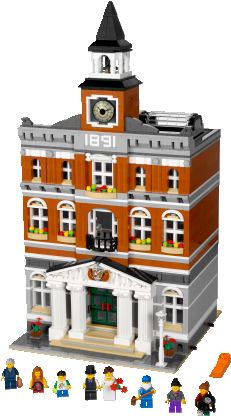 Town Hall Png - Lego Modular Building Town Hall (324x480), Png Download