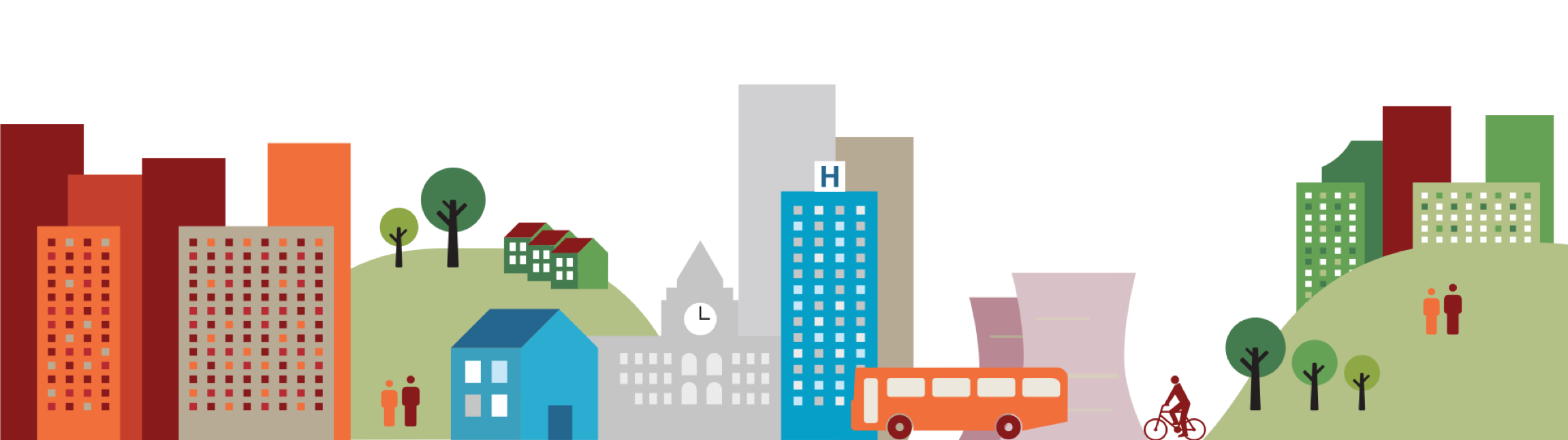 Cartoon City Png Svg Download - Cartoon Cities (2302x646), Png Download