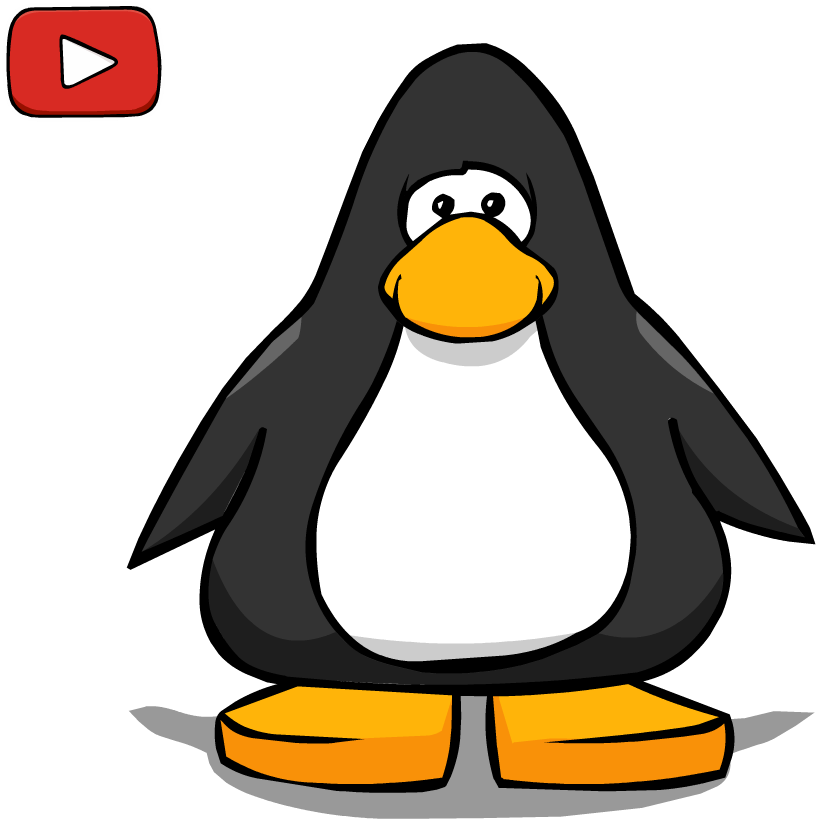 Youtuber Pin Pc - Club Penguin With Earphones (1050x1050), Png Download