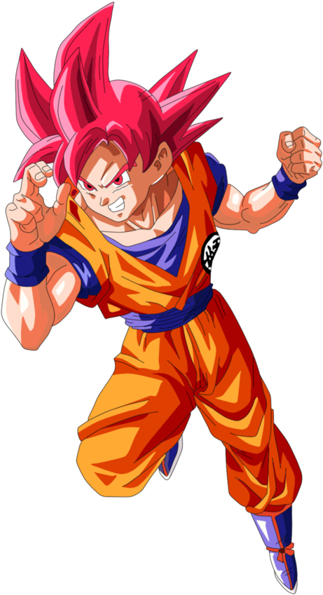 Goku En Una De Sus Faces Mas Poderosas El Super Saiyan - Goku Super Sayayin Dios (774x1033), Png Download