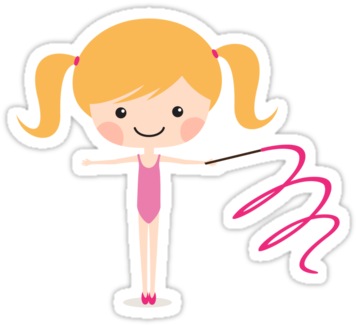 Gymnast Vector Gymnastics Girl Vector Transparent Download - Gymnastics Cartoon (375x360), Png Download