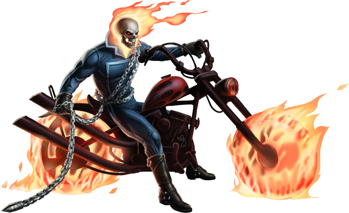 Ghost Rider/gallery - Ghost Rider Motorcycle Comic (681x416), Png Download