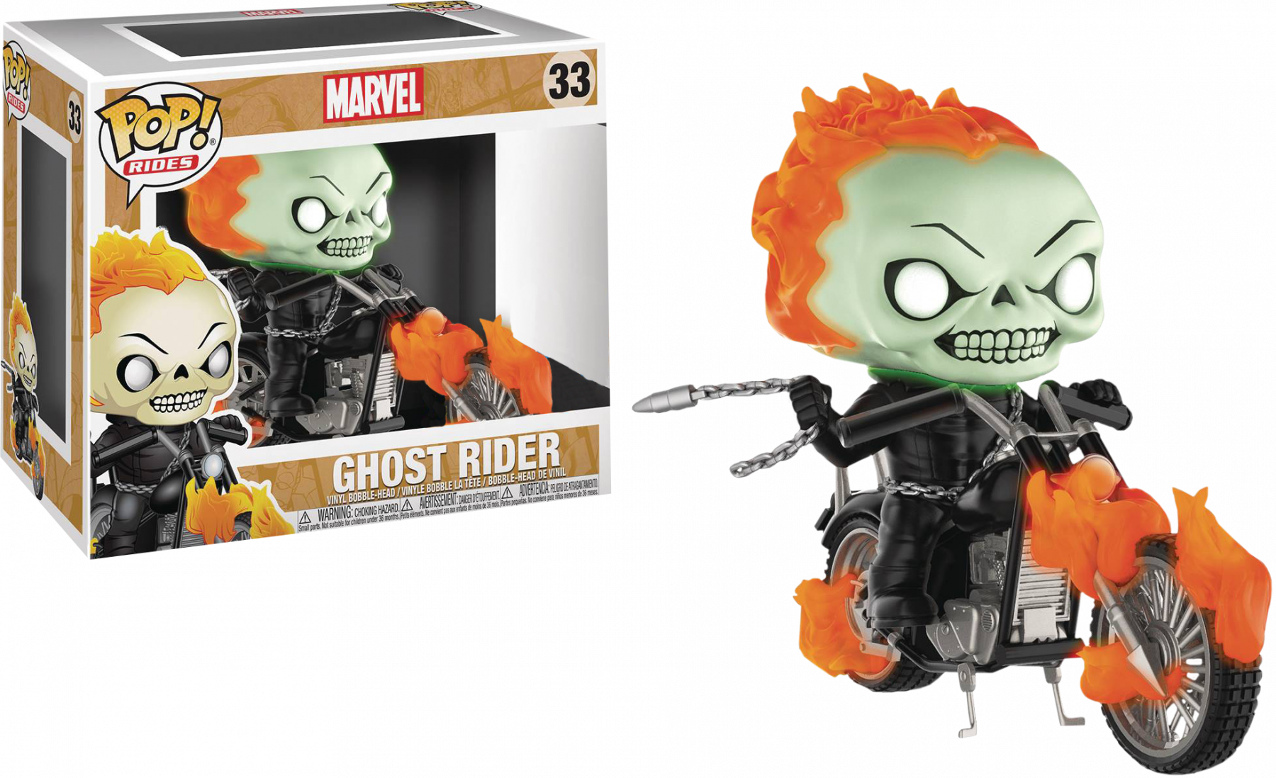 Ghost - Marvel Funko Pop Ghost Rider (1800x1098), Png Download