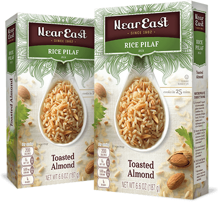 Toasted-almond - Near East Rice Pilaf Mix, Toasted Almond - 6.6 Oz Box (440x400), Png Download