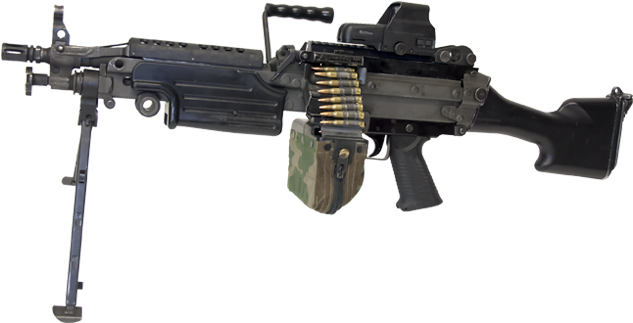 Saw M249 Fully Automatic - F89 Minimi Light Support Weapon (650x376), Png Download