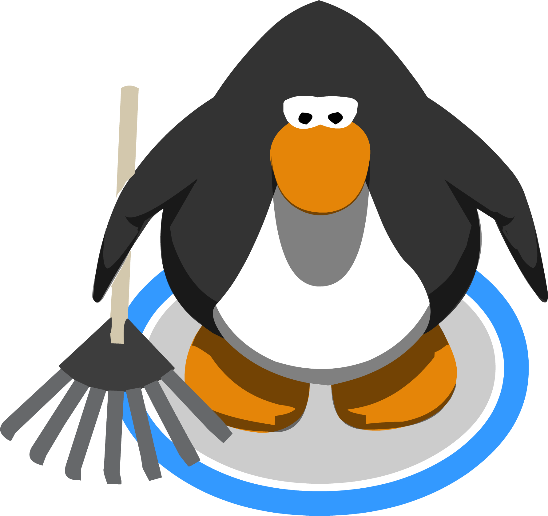 Gardening Rake Ig - Red Penguin Club Penguin (1782x1677), Png Download