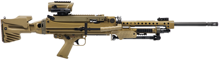 Machine Gun (740x207), Png Download