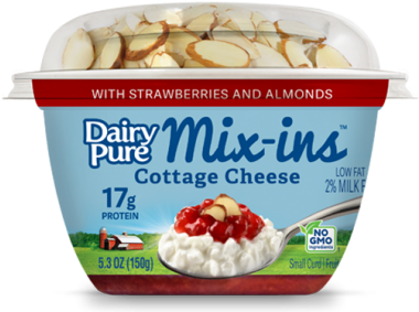 Dairypure® Mix-ins Cottage Cheese With Strawberries - Dairy Pure Mix Ins (547x900), Png Download