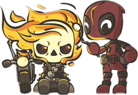 Picture Transparent Stock Deadpool Clipart Ghost Rider - Deadpool Ghost Rider (444x306), Png Download