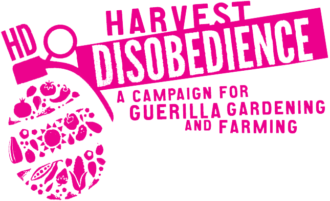 Hd Logo Slogan Harvest Disobedience Guerilla Gardening - Disobedience (670x421), Png Download