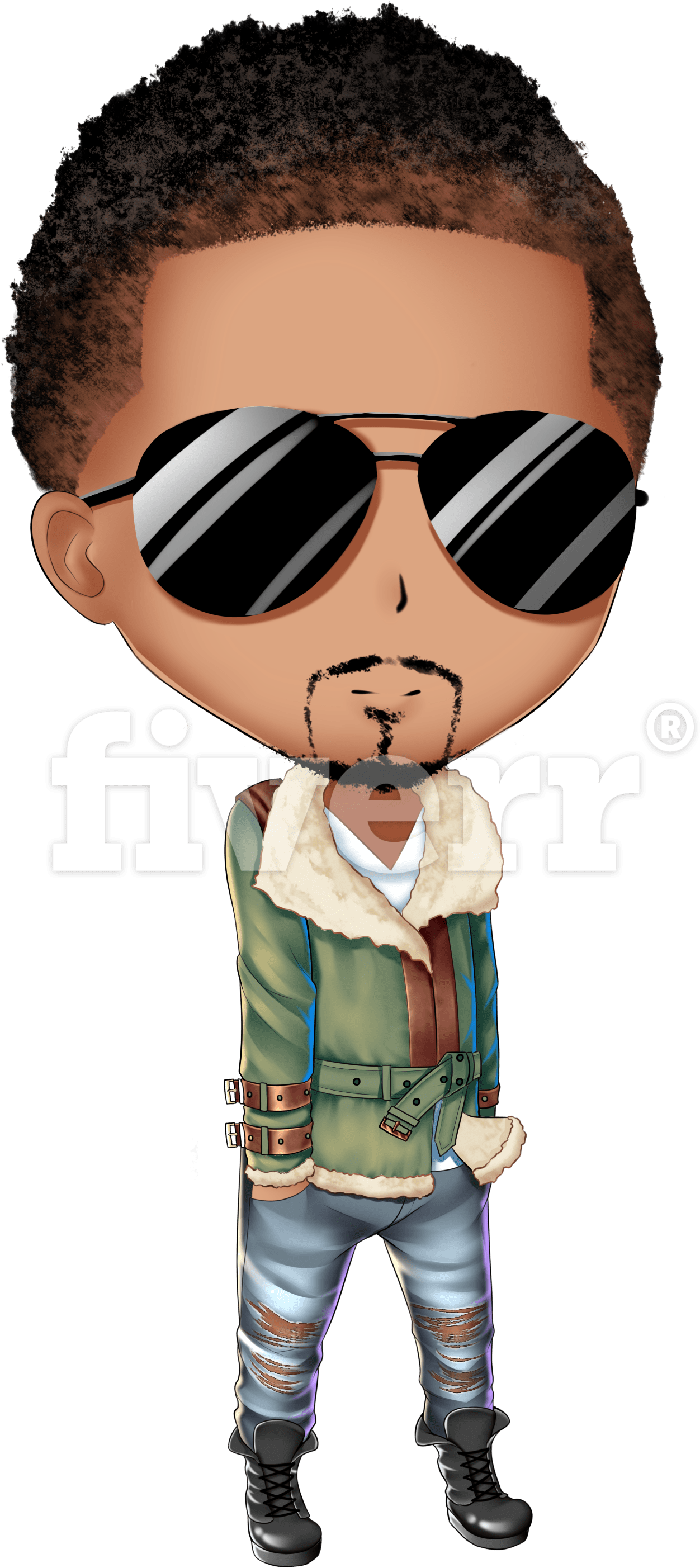 Cute Anime Chibi With Glasses Png Cute Anime Chibi - Cartoon (2500x3000), Png Download