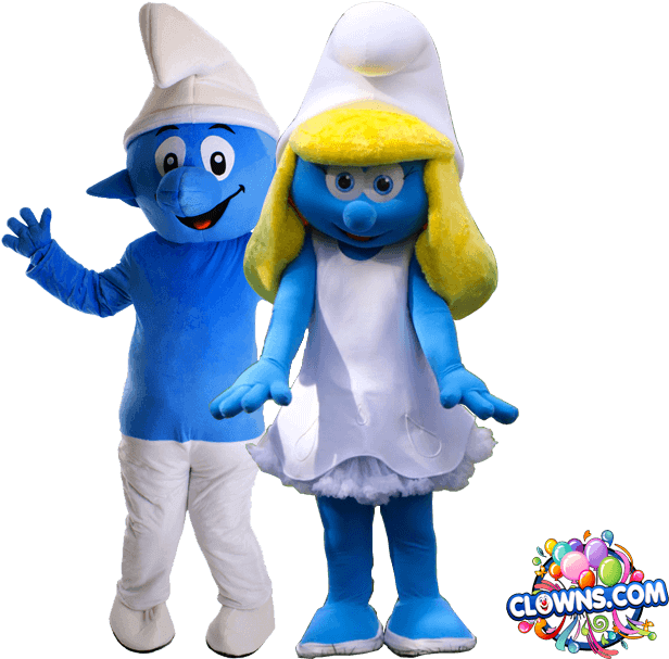 Smurf Party Character Rental, New York - Download (727x646), Png Download