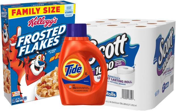 Kellogg's Frosted Flakes Cereal, 33 Oz By Frosted Flakes (640x765), Png Download