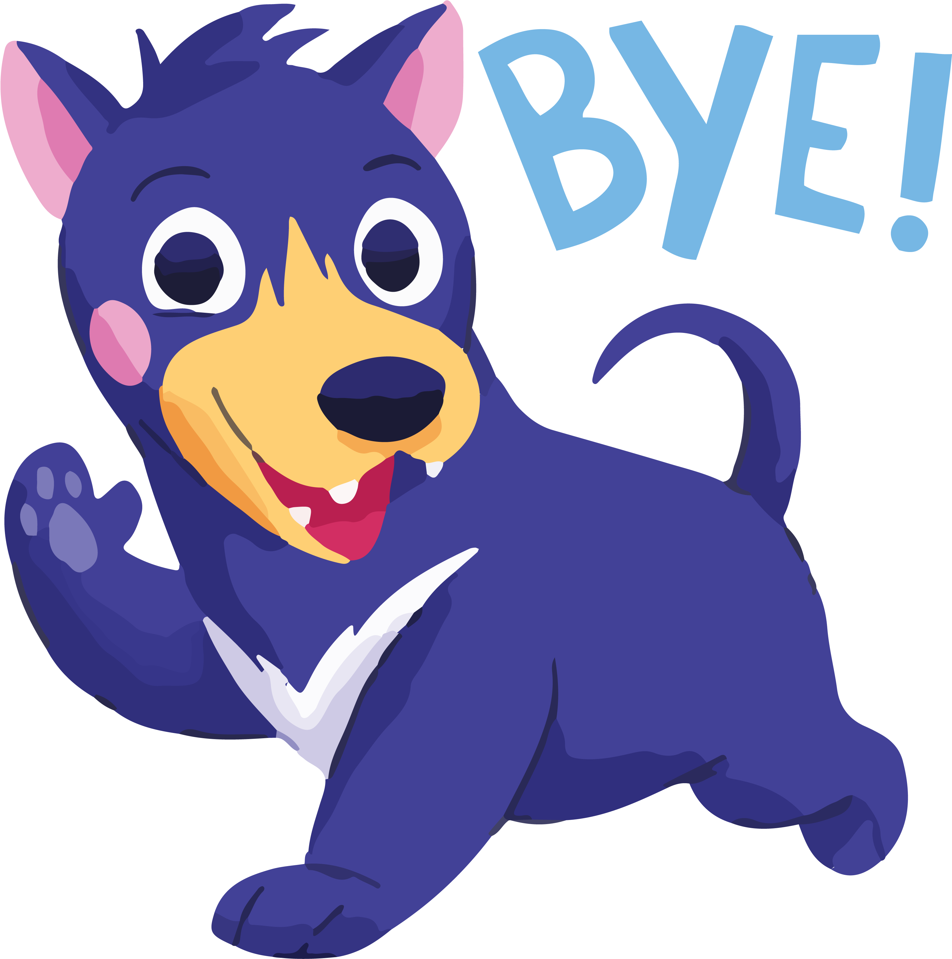 Bye - Thumb - - H3h3 Bye Dog (3556x3556), Png Download